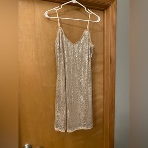 Light gold, cami dress.